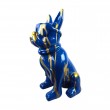 Statue en résine 60 cm – Bouledogue bleu et or design - 2