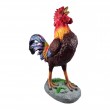Statue en résine 70 cm – Coq XXL multicolore debout - 2