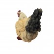Statue en résine 35 cm – Poule décorative couchée - 3