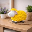 Statue Mouton Résine Jaune 23cm Déco Jardin Intérieur Lumineux - 4