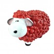 Statue Mouton Résine Rouge 23cm Déco Jardin Intérieur Corail - 2