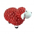 Statue Mouton Résine Rouge 23cm Déco Jardin Intérieur Corail - 3