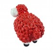 Statue Mouton Résine Rouge 23cm Déco Jardin Intérieur Corail - 4
