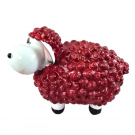 Statue Mouton Résine Bordeaux 23cm Déco Jardin Intérieur