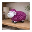 Statue Mouton Résine Magenta 23cm Déco Jardin Intérieur - 7