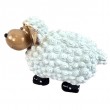 Figurine Mouton Résine Blanc Crème Tête Beige Bottes Pois 23 cm - 2
