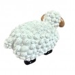 Figurine Mouton Résine Blanc Crème Tête Beige Bottes Pois 23 cm - 3