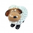 Figurine Mouton Résine Blanc Crème Tête Beige Bottes Pois 23 cm - 5