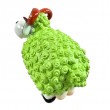 Statue Mouton Résine Vert Pomme Tête Blanche Cornes Spiralées 23 cm - 3