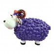 Statue Mouton Résine Violet Tête Blanche Cornes Spiralées 23 cm - 2