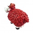 Mouton Résine Bordeaux 23cm Tête Blanche Cornes Spiralées Bélier - 3