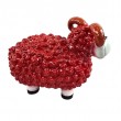 Mouton Résine Bordeaux 23cm Tête Blanche Cornes Spiralées Bélier - 5
