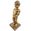Sculpture Manneken Pis décorative résine doré antique 35 cm - 2