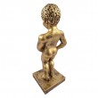 Sculpture Manneken Pis décorative résine doré antique 35 cm - 4