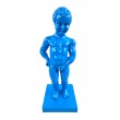 Ornement Manneken Pis d&eacute;coratif r&eacute;sine bleu cyan 35 cm