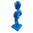 Ornement Manneken Pis décoratif résine bleu cyan 35 cm - 3