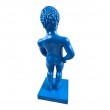 Ornement Manneken Pis décoratif résine bleu cyan 35 cm - 4
