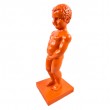 Statue Manneken Pis décorative résine orange 35 cm - 2
