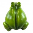 Statue grenouille XXL résine verte 55 cm jardin - 4