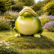 Statue grenouille XXL résine verte 55 cm jardin - 6
