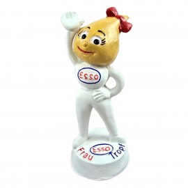 Statue esso femme goutte résine vintage station rétro 24 cm