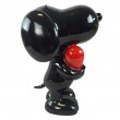 Statue Snoopy chien noir résine cœur rouge 30 cm - 2
