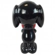 Statue Snoopy chien noir résine cœur rouge 30 cm - 3