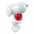 Statue Snoopy chien blanc résine cœur rouge 30 cm - 3