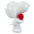Statue Snoopy chien blanc résine cœur rouge 30 cm - 4