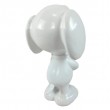 Statue Snoopy chien blanc résine cœur rouge 30 cm - 5