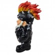 Statue nain punk rock résine casque pics 27 cm - 3