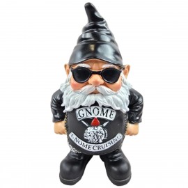 Nain de jardin biker résine Gnome Cruising lunettes 25 cm