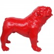 Statue en résine CHIEN bouledogue anglais rouge - 90 cm