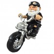 Statue nain de jardin biker sur moto custom en résine 40 cm - 3