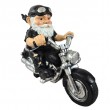 Statue nain de jardin biker sur moto custom en résine 40 cm - 5