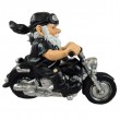 Statue duo nains bikers moto side-car en résine 40 cm - 4