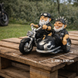 Statue duo nains bikers moto side-car en résine 40 cm - 8