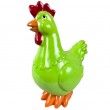 Statue en résine poule/coq vert pomme avec crête rouge 40 cm - 4
