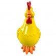 Statue en résine poule/coq jaune avec crête rouge 40 cm - 3
