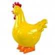 Statue en résine poule/coq jaune avec crête rouge 40 cm - 5