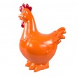 Statue en résine poule/coq orange avec crête rouge 40 cm - 5