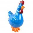 Statue en résine poule/coq bleu avec crête rouge 40 cm - 2