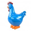 Statue en résine poule/coq bleu avec crête rouge 40 cm - 4
