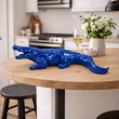 Statue en résine crocodile bleu - 42 cm - 6