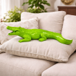 Statue en résine crocodile vert anis brillant 42 cm - 6