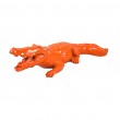 Statue en résine crocodile orange intense 42 cm - 2