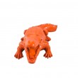 Statue en résine crocodile orange intense 42 cm - 3