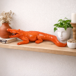 Statue en résine crocodile orange intense 42 cm - 6