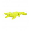 Statue en résine crocodile jaune citron brillant 42 cm - 2