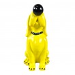 Statue chien Pluto en résine jaune citron brillante 30 cm assis - 1